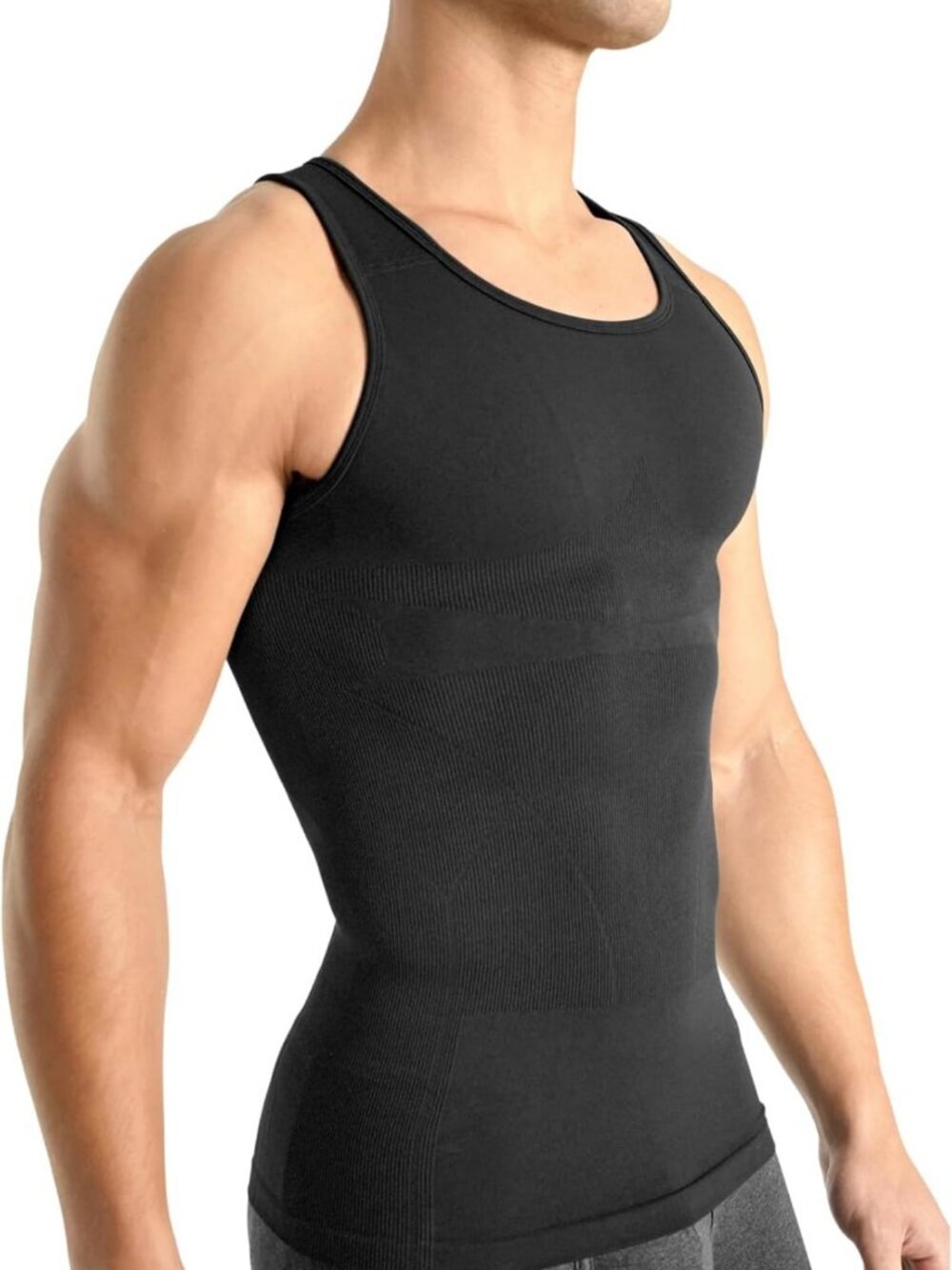 Seamless Compression Tank Top for Men - Slims Waist, Enhances Muscle Definition